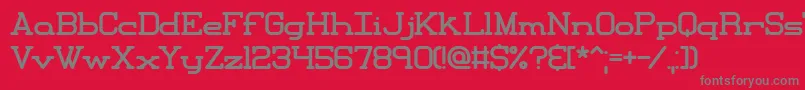 Xipital-fontti – harmaat kirjasimet punaisella taustalla