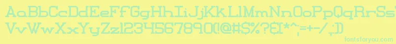 Xipital Font – Green Fonts on Yellow Background