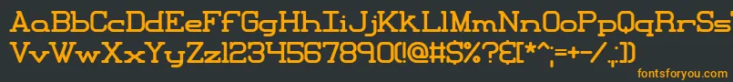 Xipital Font – Orange Fonts on Black Background