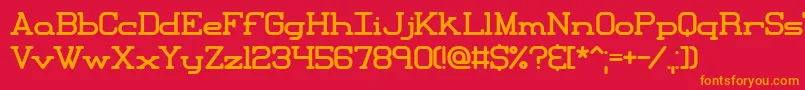 Xipital Font – Orange Fonts on Red Background