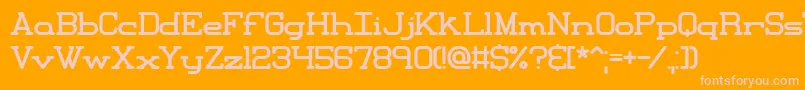 フォントXipital – オレンジの背景にピンクのフォント