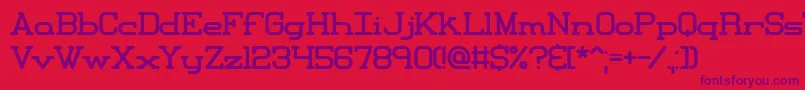 Xipital Font – Purple Fonts on Red Background