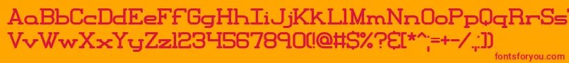 Xipital Font – Red Fonts on Orange Background