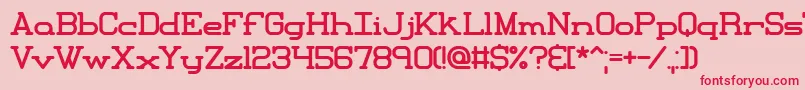 フォントXipital – ピンクの背景に赤い文字