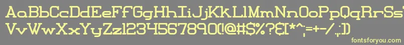 Xipital Font – Yellow Fonts on Gray Background