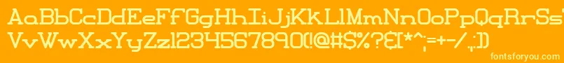 More about Xipital Font Xipital Font – Yellow Fonts on Orange Background