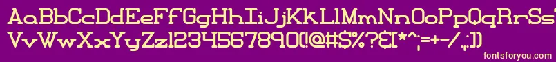 Saiba mais sobre a fonte Xipital Fonte Xipital – fontes amarelas em um fundo roxo