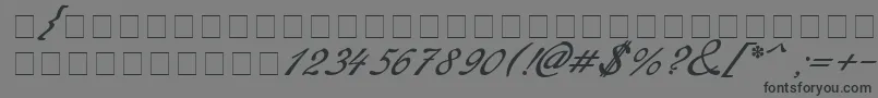 フォントRedinger – 黒い文字の灰色の背景
