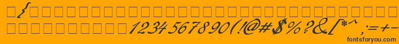 Шрифт Redinger – чёрные шрифты на оранжевом фоне