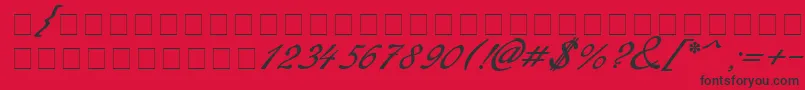 Шрифт Redinger – чёрные шрифты на красном фоне
