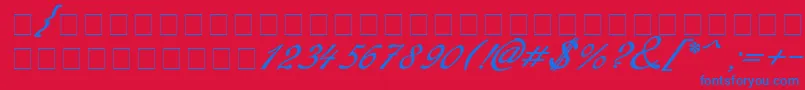 Redinger Font – Blue Fonts on Red Background