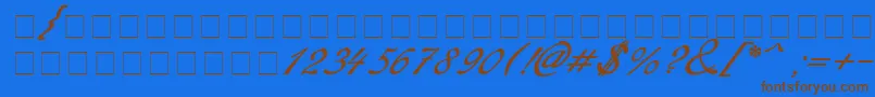 Шрифт Redinger – коричневые шрифты на синем фоне