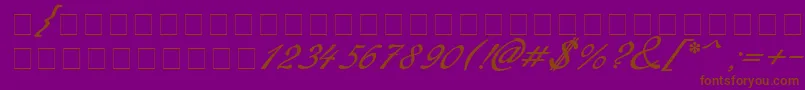 Redinger Font – Brown Fonts on Purple Background