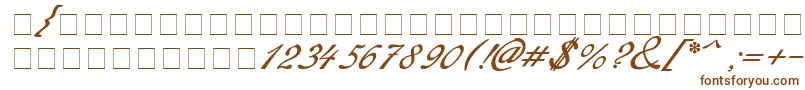 Redinger-fontti – ruskeat fontit valkoisella taustalla