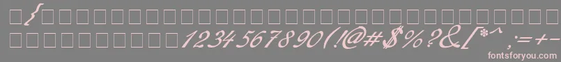 Redinger-fontti – vaaleanpunaiset fontit harmaalla taustalla