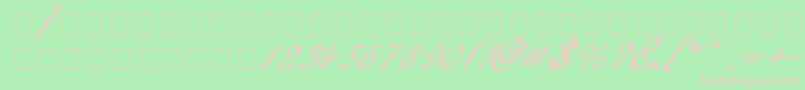 Czcionka Redinger – różowe czcionki na zielonym tle