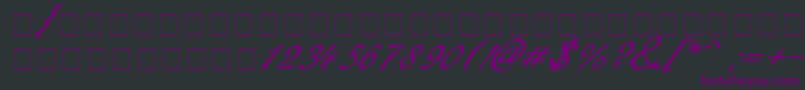 Redinger-fontti – violetit fontit mustalla taustalla