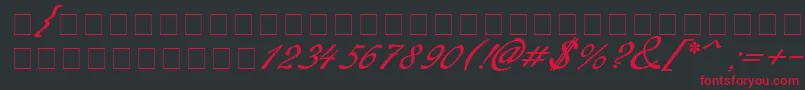 Шрифт Redinger – красные шрифты на чёрном фоне