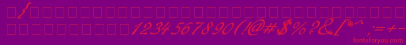 fuente Redinger – Fuentes Rojas Sobre Fondo Morado