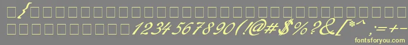 Redinger Font – Yellow Fonts on Gray Background