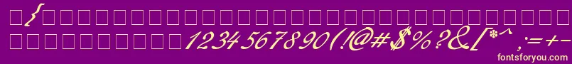 Redinger Font – Yellow Fonts on Purple Background