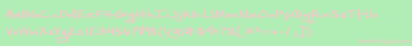 BmdAnotherBirdhouse Font – Pink Fonts on Green Background