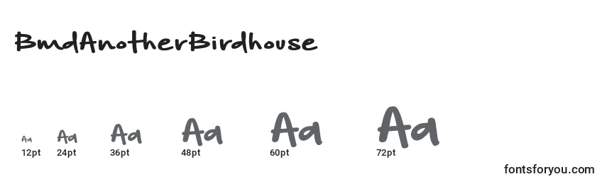 Größen der Schriftart BmdAnotherBirdhouse