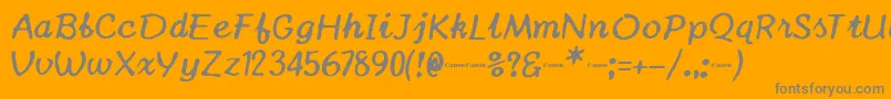 CanonTypestar210 Font – Gray Fonts on Orange Background