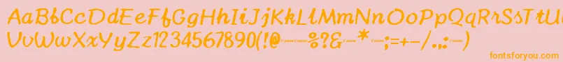 CanonTypestar210 Font – Orange Fonts on Pink Background