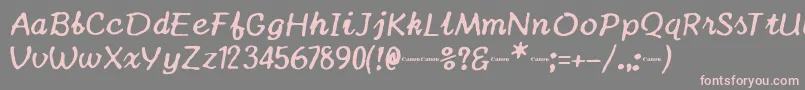 CanonTypestar210 Font – Pink Fonts on Gray Background