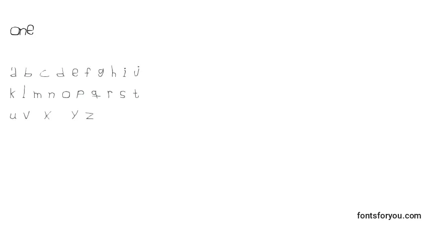Шрифт NoOne – алфавит, цифры, специальные символы