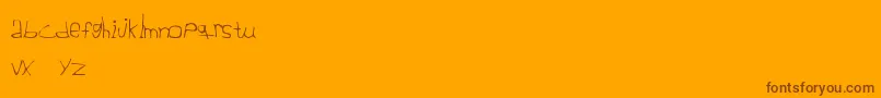 NoOne Font – Brown Fonts on Orange Background