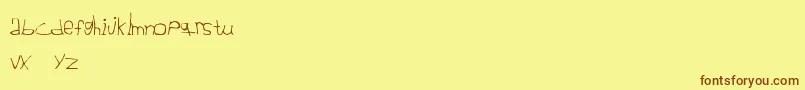 NoOne Font – Brown Fonts on Yellow Background
