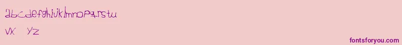 NoOne Font – Purple Fonts on Pink Background