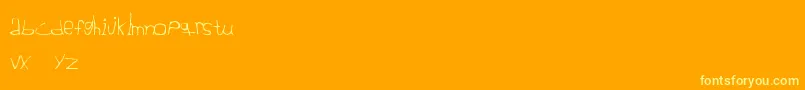 NoOne Font – Yellow Fonts on Orange Background