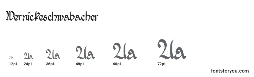 Wernickeschwabacher Font Sizes