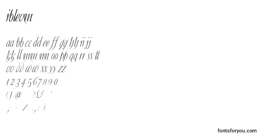 Ibleum-fontti – aakkoset, numerot, erikoismerkit