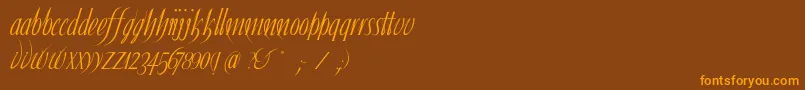 Ibleum Font – Orange Fonts on Brown Background