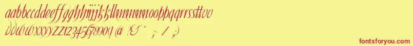 Ibleum Font – Red Fonts on Yellow Background