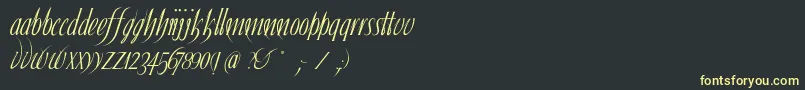 Ibleum Font – Yellow Fonts on Black Background