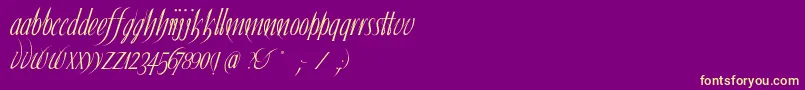 Ibleum Font – Yellow Fonts on Purple Background