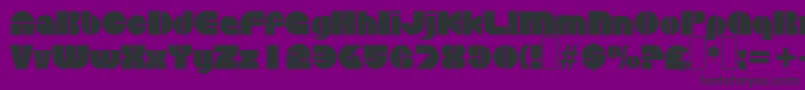 D730DecoRegular Font – Black Fonts on Purple Background