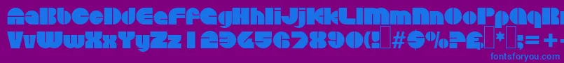 D730DecoRegular Font – Blue Fonts on Purple Background