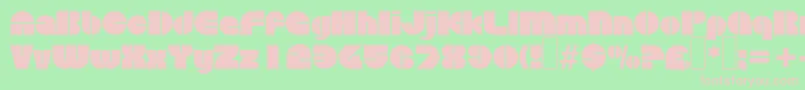 D730DecoRegular Font – Pink Fonts on Green Background