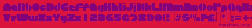 D730DecoRegular Font – Purple Fonts on Red Background