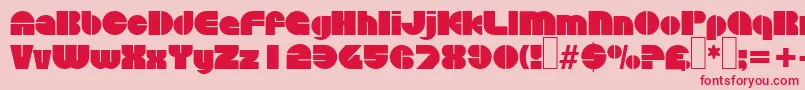 D730DecoRegular Font – Red Fonts on Pink Background