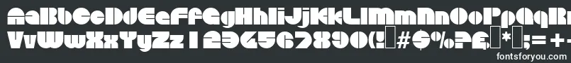 Шрифт D730DecoRegular – белые шрифты на чёрном фоне
