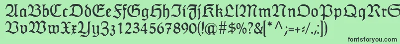 HumboldtfrakturRegular Font – Black Fonts on Green Background