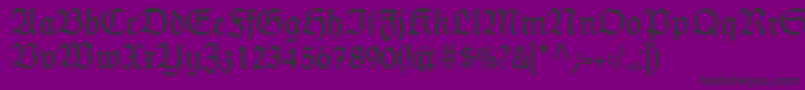 HumboldtfrakturRegular Font – Black Fonts on Purple Background