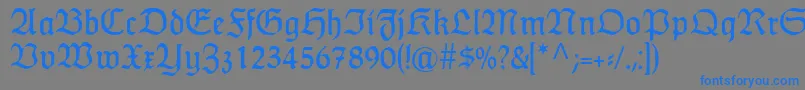 HumboldtfrakturRegular Font – Blue Fonts on Gray Background